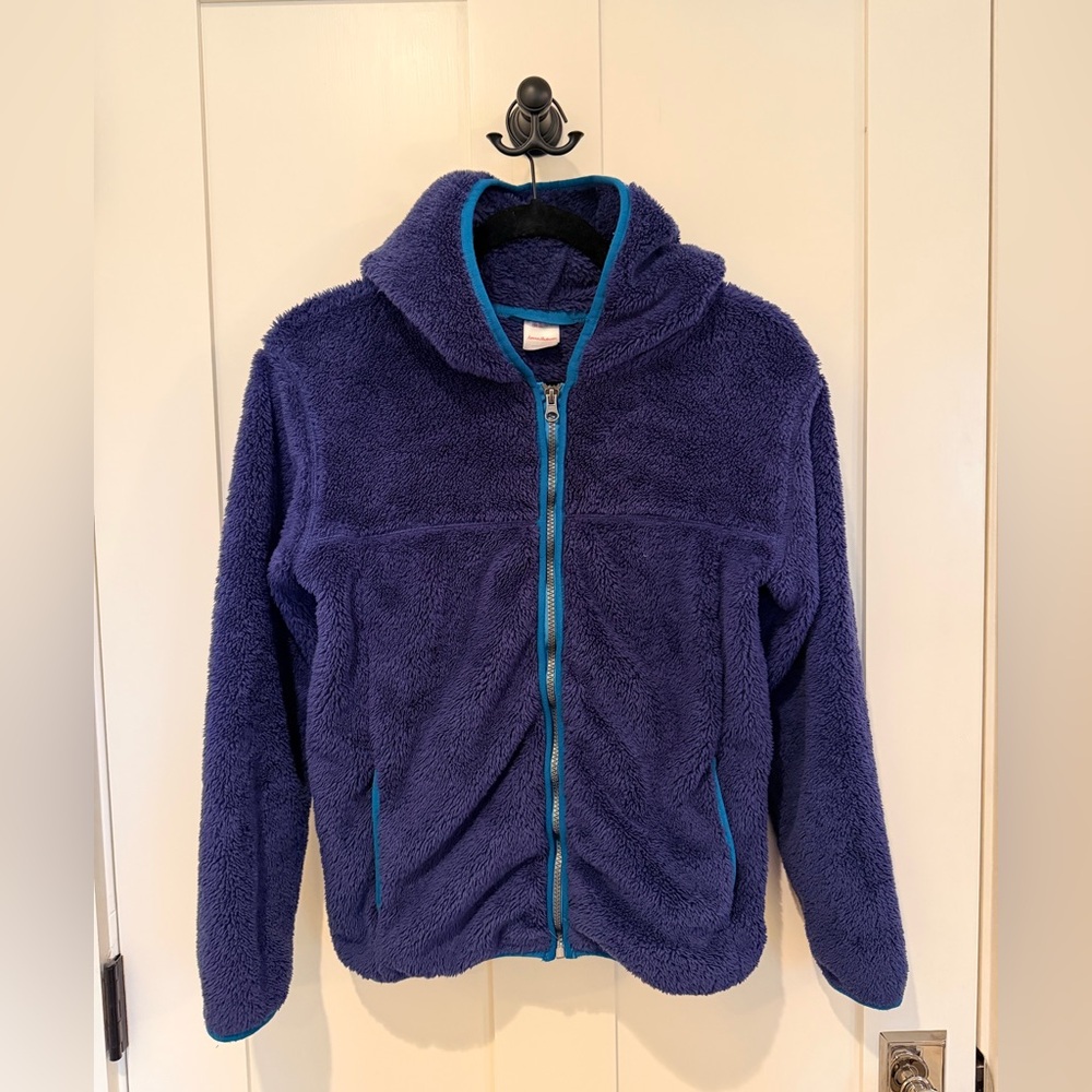 Hanna Andersson Recycled Marshmallow Jacket blue size 12 /150